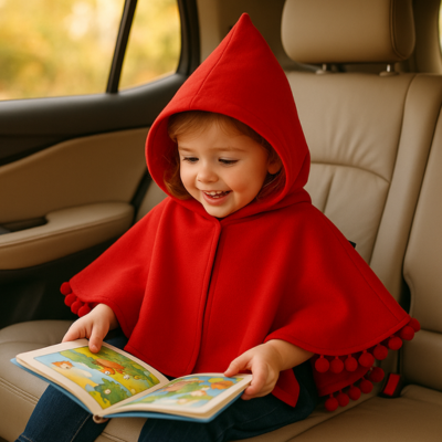 poncho voiture bébé sur enfant livre assis voiture confort