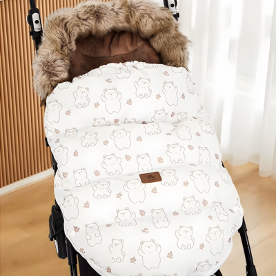 Chancelière bébé capuche fourrure