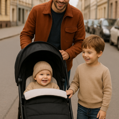 Chanceliere pour poussette bébé sortie famille