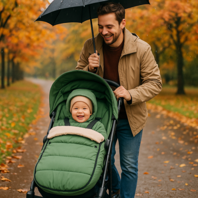 chanceliere pour poussette temps pluvieux automne