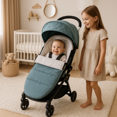 chanceliere poussette lagon bébé chambre avec fille