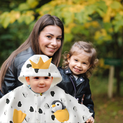 enfant porte poncho bebe pino balade familiale