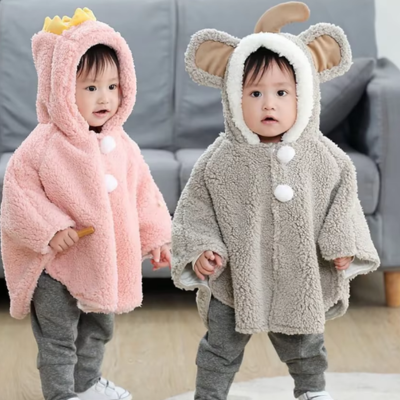 poncho bébé pilou garde bien chaud