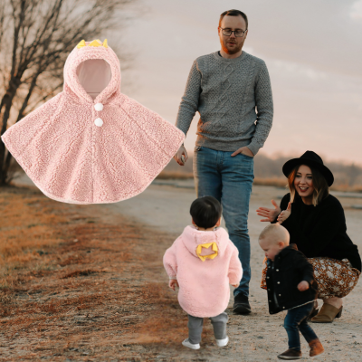 poncho bébé pilou sortie en famille