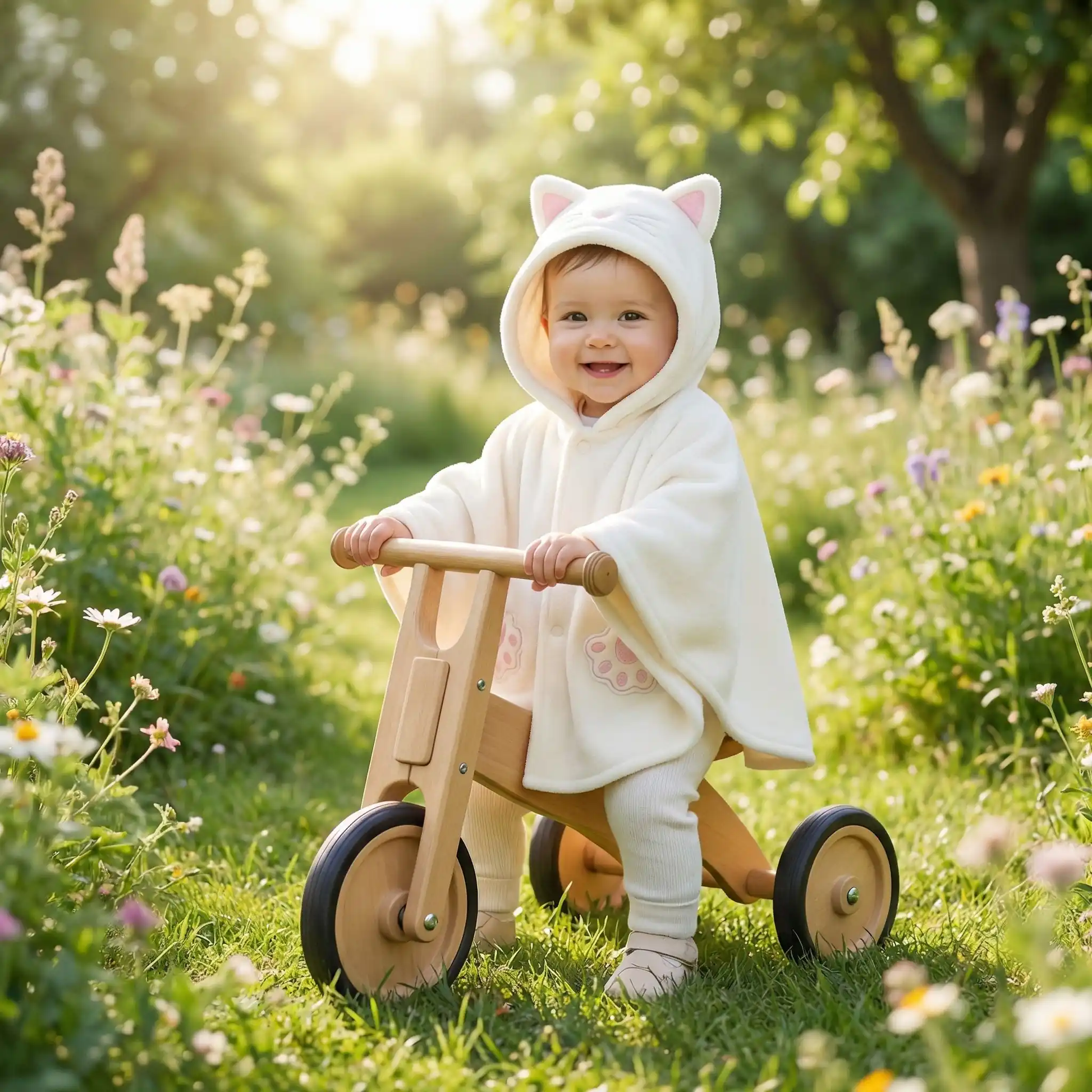ponchos bebe coton doux garde chaud