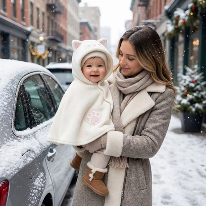 ponchos bebe coton doux hiver tranquille