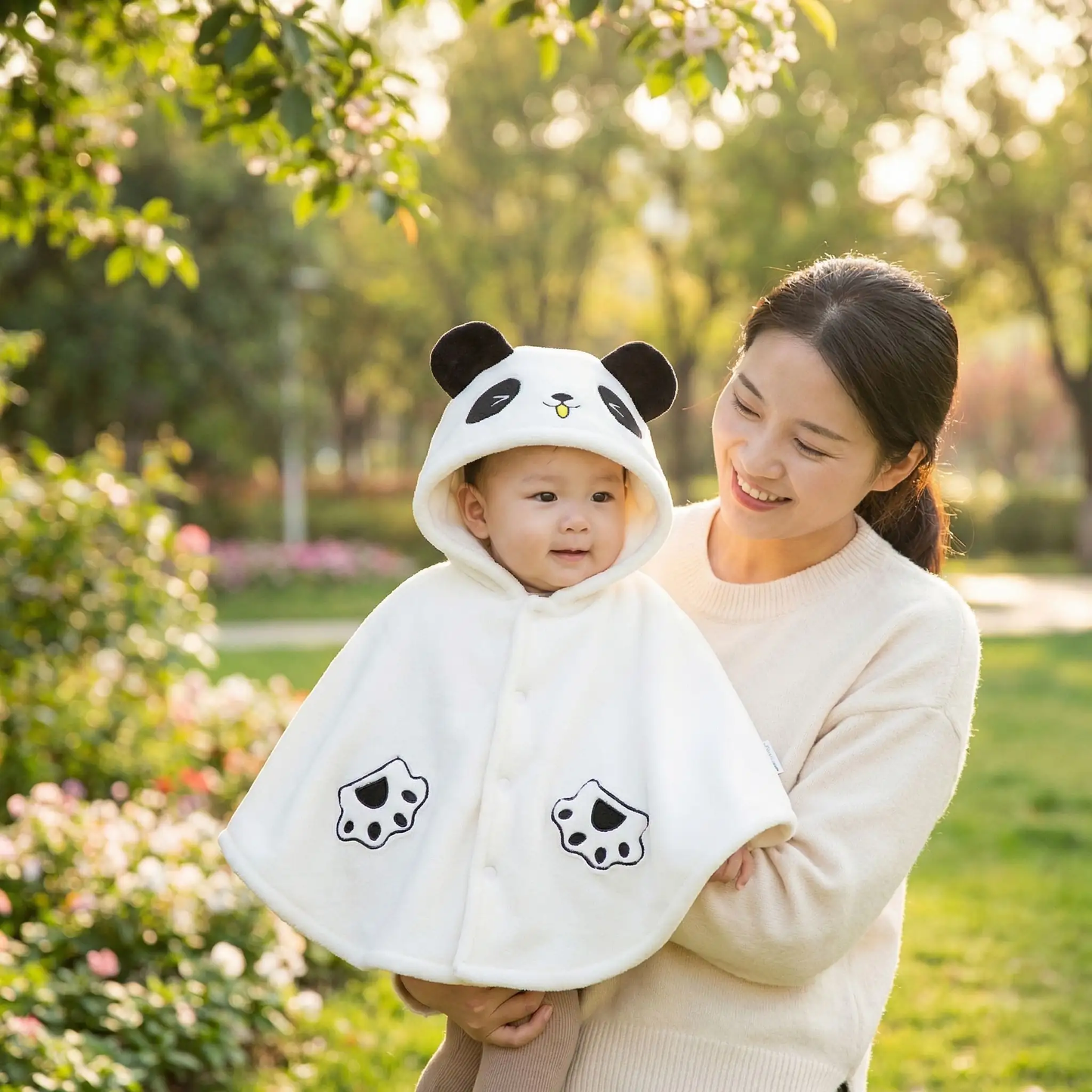 ponchos bebe pandani design panda