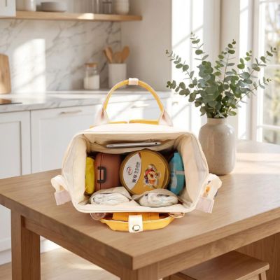 sac à dos à langer déperlant multiples poches