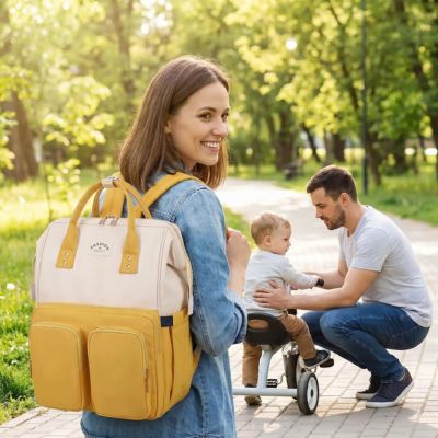 sac à dos à langer déperlant organisé