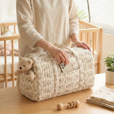 sac à langer bèbè flora rangement pratique