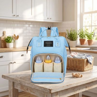 sac a langer bleu style bag innovant