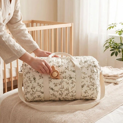 sac a langer floral multipoche