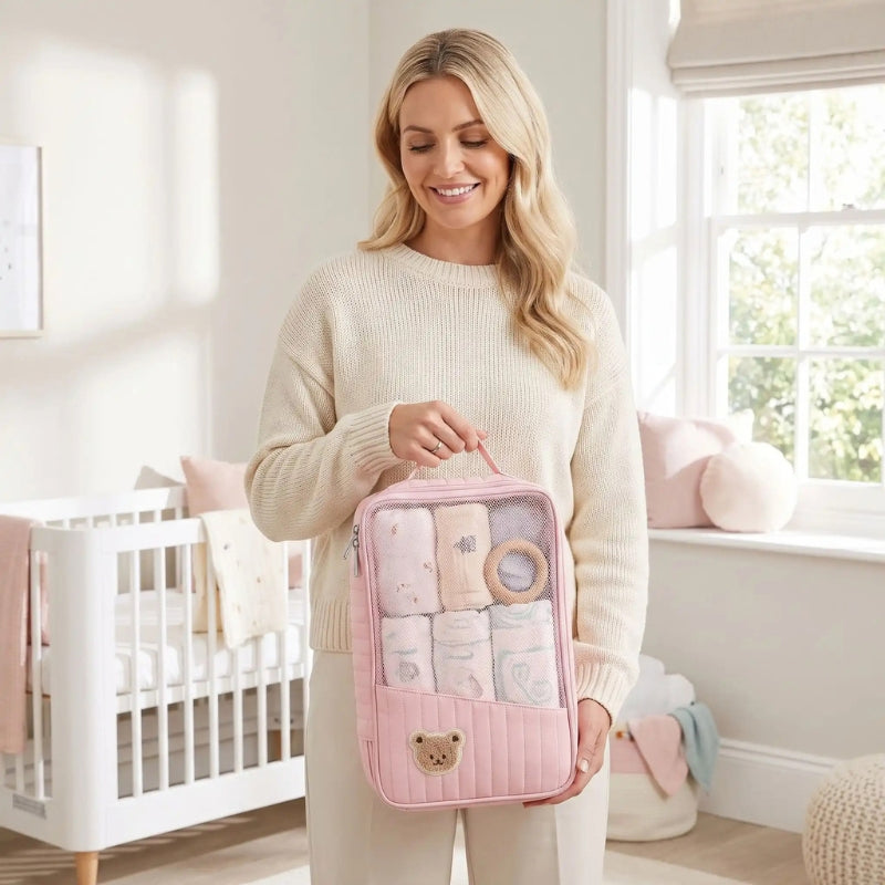 sac a langer rose compact design tendre