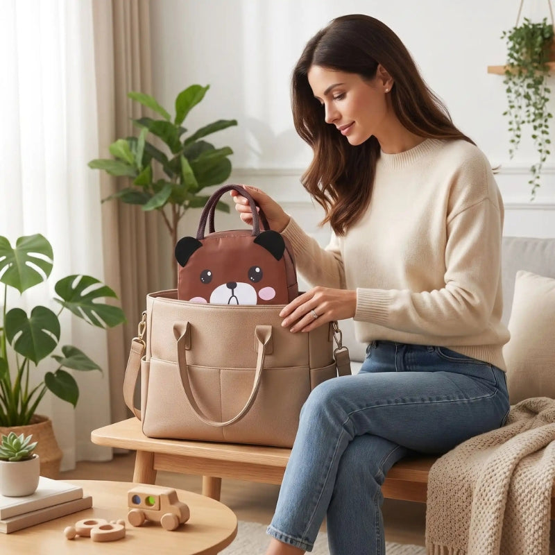 sac bebe isotherme ourson compact