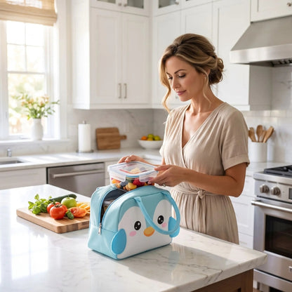 sac bebe isotherme pingouin rangement pratique